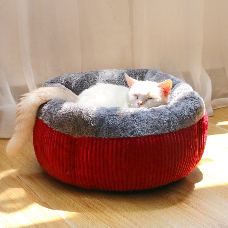 Closed cat bed for all seasons